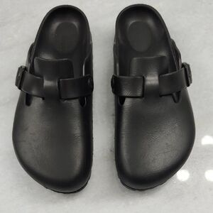 Birkenstock Black Slippers with Adjustable Straps